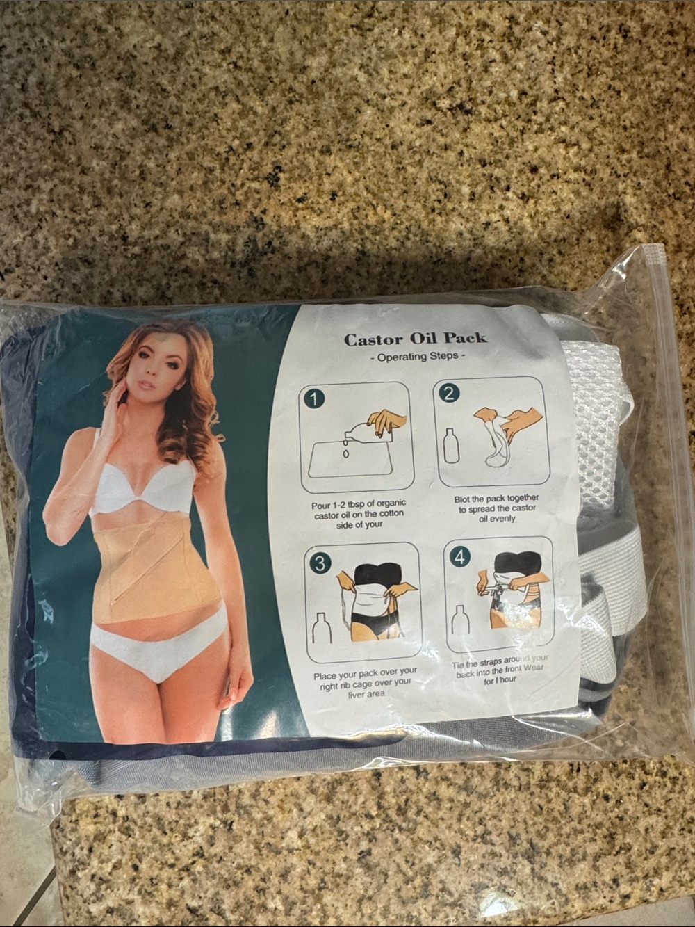 Women’s Castor Oil Pack Wrap - Gray Compression Support